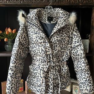 leopard puffer jacket